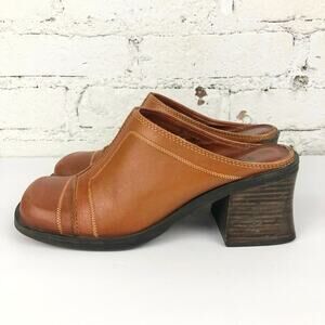 Vintage Y2K Two Lips Square Toe Mod Mules